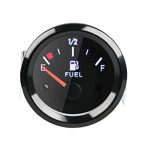 WATERWICH 2" 52mm Fuel Level Gauge Meter Kit with LED Backlight, DC12V Fuel Tank Meter for Ships Car Truck Vehicle Automotive - Image 1