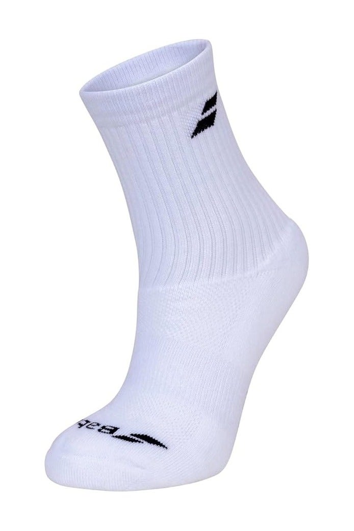 Babolat Babolat Logo Tennis Socks - Pack of 3 - Breathable Mid-Leg Support - Image 3