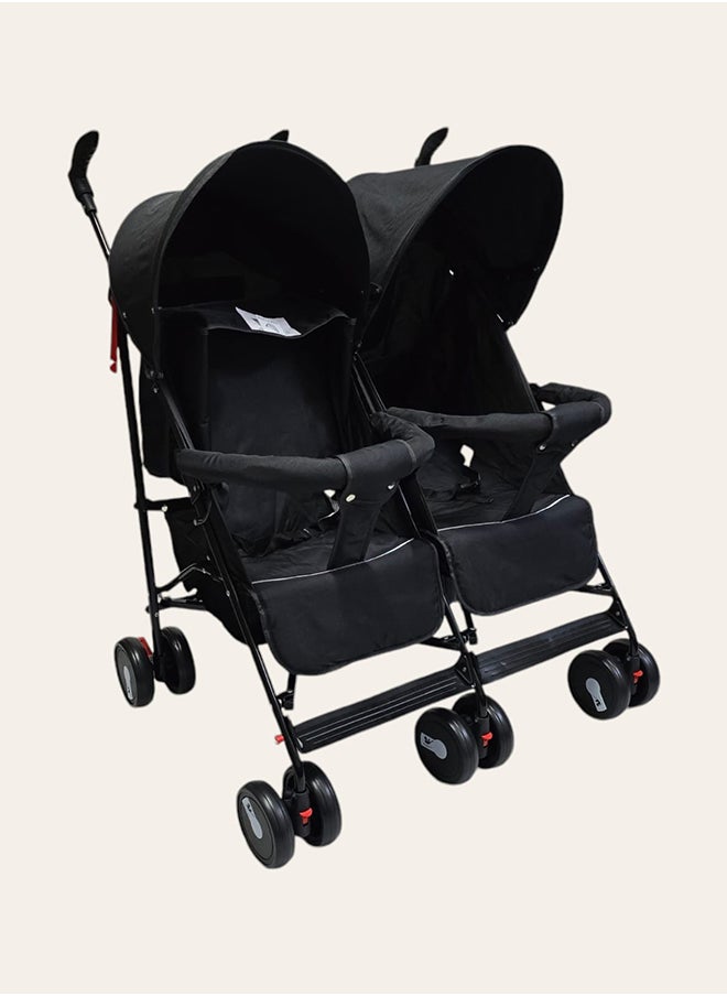 BABYCARA Foldable Twins Baby Stroller With Adjustable Seat  - Image 3