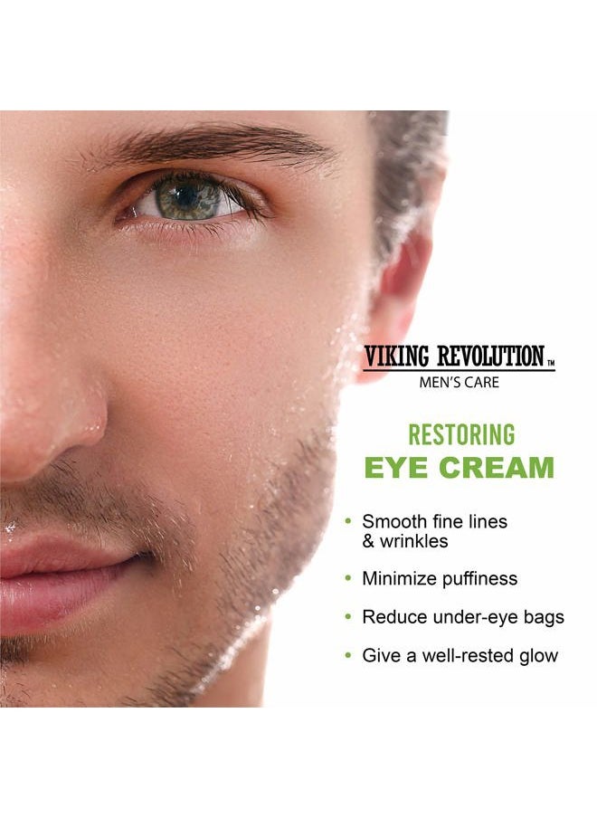 Viking Revolution Men's Eye Cream - Natural Anti-Aging, Dark Circle Treatment, Reduces Puffiness & Crowsfeet - 6ml  - Image 4