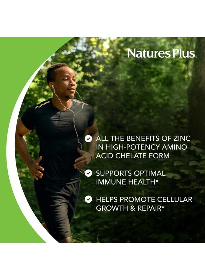 Nature's Plus زنك 10 ملغ - 90 قرص، عبوة من 2 - يدعم صحة المناعة والرفاهية العامة - شكل خلات الأحماض الأمينية عالية الفعالية - خالي من الغلوتين، نباتي - 180 حصة إجمالية - Image 4