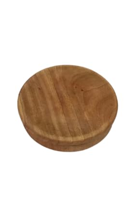 Royal Multi Art Wooden ChaklaPastryboard for Kitchen Premium Solid Limbad Wood Roti Chapati Rolling Board 215mm 215 mm Round Hight 45 mm No Chemical Polish Handmade in India  - Image 1