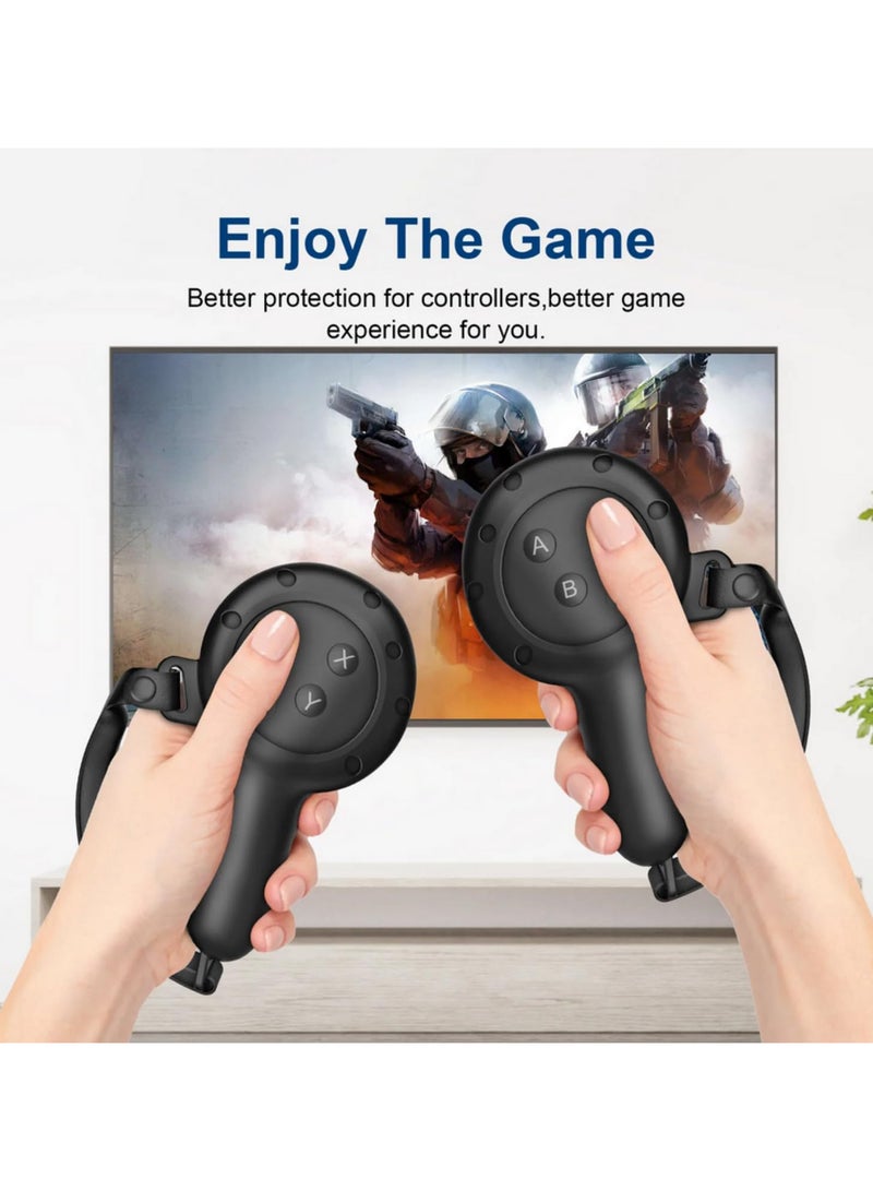 1pair Handle Protective Cover For Meta Quest 3 Anti-collision Touch Controller Silicone Cover Handle Grip For Quest 3 VR Accessories - Image 5