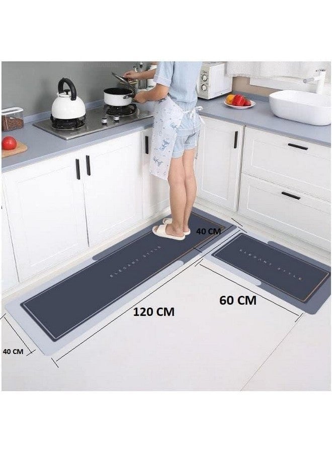 Vruta 2 Pcs Kitchen Mats, Waterproof Memory Foam Kitchen Rugs, Standing Desk Mat Floor Mats, Comfort Runner Rug Carpets for Kitchen Floor, Sink - (120 * 40 cm, 40 * 60cm Multicolour) - Image 5