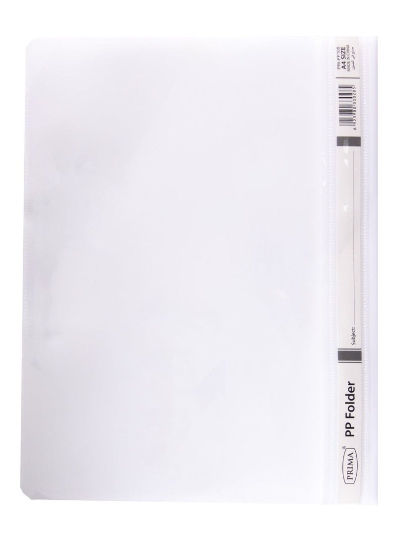 PRIMA - 12-Piece Clear File Folder A4 White - Image 1