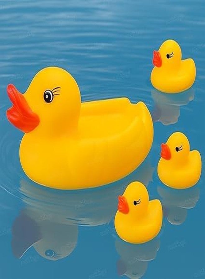 LastN Bath Toys Duck Family Squeeze Set, 4 Pack, Rubber Material, for Kids - Image 4