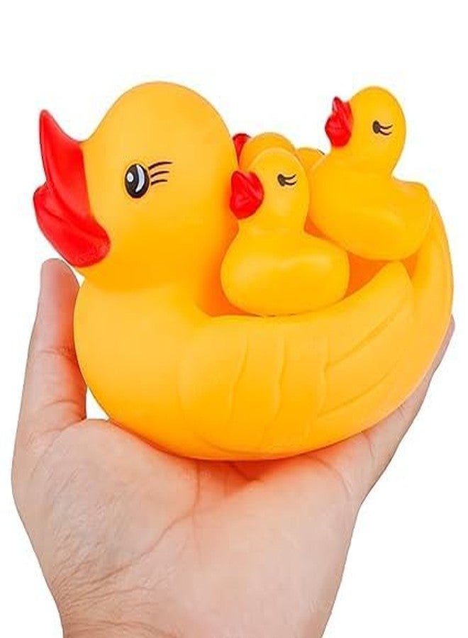 LastN Bath Toys Duck Family Squeeze Set, 4 Pack, Rubber Material, for Kids - Image 2