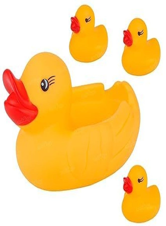 LastN Bath Toys Duck Family Squeeze Set, 4 Pack, Rubber Material, for Kids - Image 1