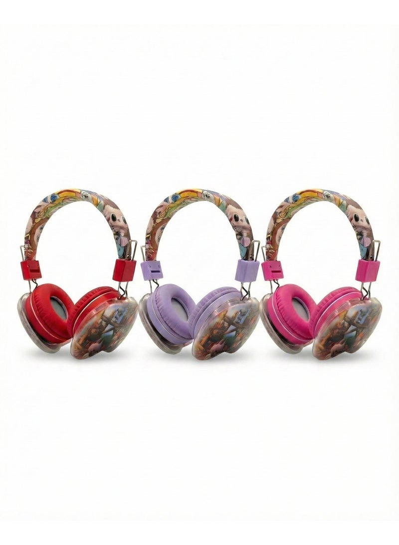 Portbae Kids Wireless Foldable Over-Ear Headphones AH-906G3 ,Comfortable wireless headphones for kids with over-ear design, clear sound, and a lightweight build—perfect for school, learning, and entertainment. - Image 3