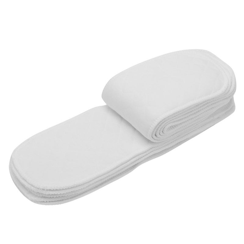 Keenso 10pcs Soft Breathable Baby Toddler Cotton Modern Cloth Diaper Nappy Liners Insert Organic Cotton Double Water Absorb Reusable Fits Most Babies Six Layers 32  12cm - Image 1