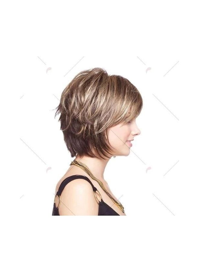 نيبمينينت شعر مستعار عصري بتصميم قصير بني - Image 1