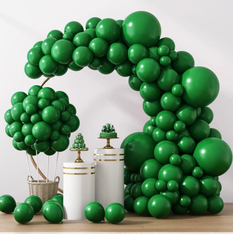 فير دي فيردي 25 قطعة 12 بوصة بالونات خضراء مطاط طبيعي مناسب للأطفال الهيليوم ودعم الهواء لحفل الديكور عيد ميلاد - Image 1