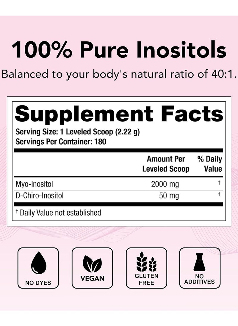 Theralogix - Theralogix - Ovasitol Inositol Powder 90-Day Supply Myo Inositol & D Chiro Inositol NSF Certified 400 g (180 Servings) - Image 1