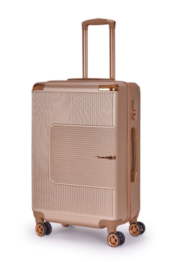 ليمرا طقم شنط سفر مكون من 6 حقائب أمتعة لون ذهبي بمقاس 32"/28"/24"/20"/15"/12 انش  - Image 3