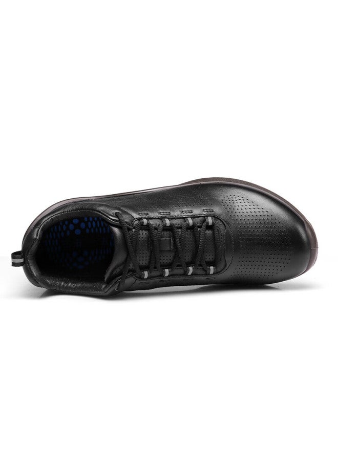 Strongman Qiangren Men's Outdoor Casual Duty Training Shoes 3515 Firefighting Emergency Shoes Black Size 46 - Image 1