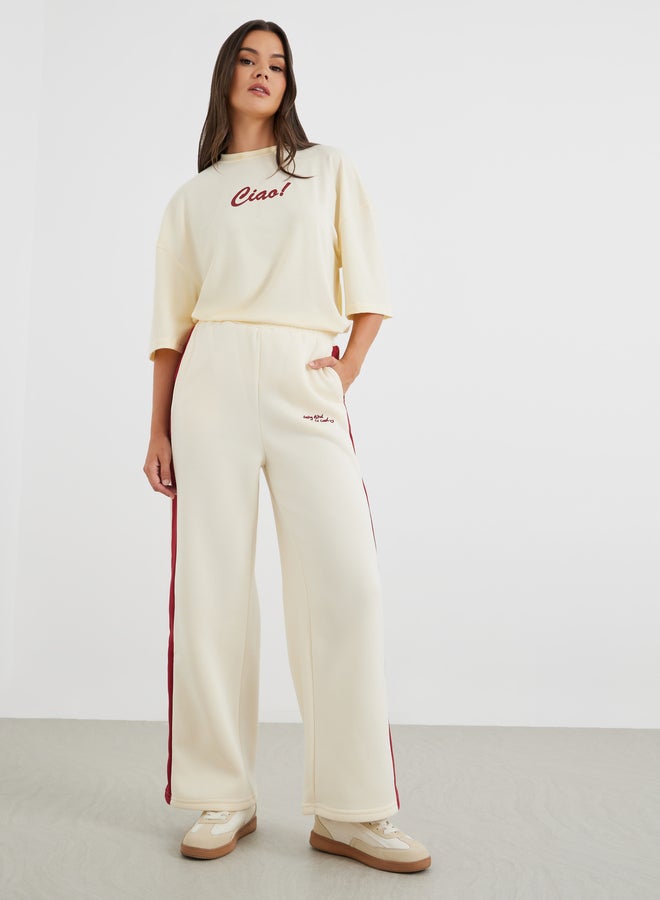 Styli Slogan Print Short Sleeve T-Shirt - Image 2