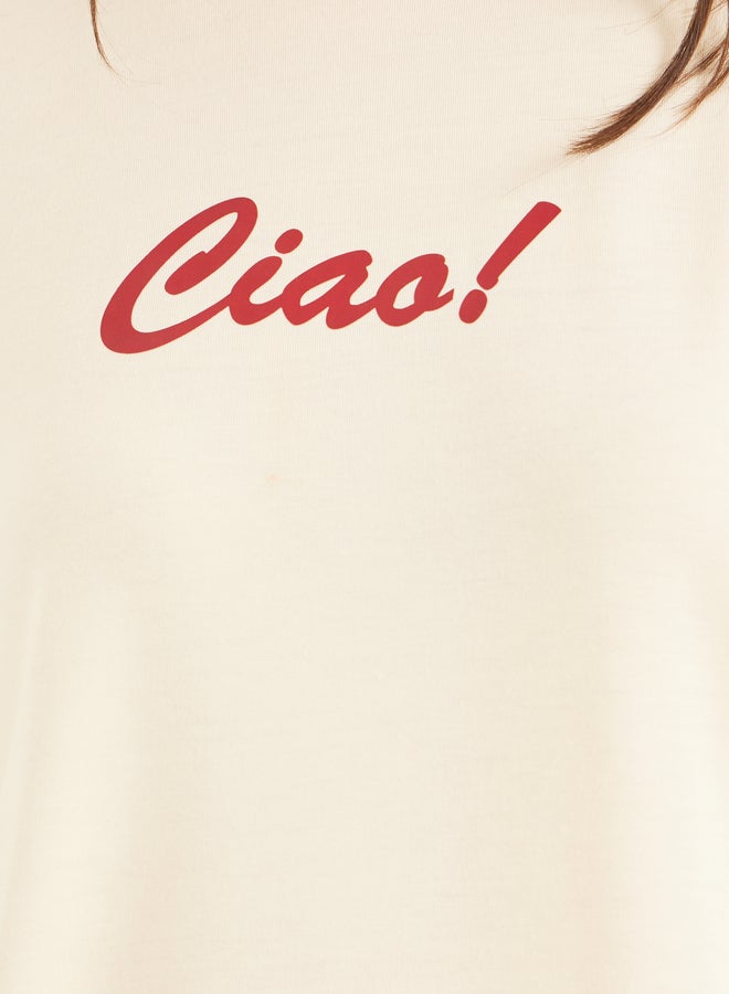 Styli Slogan Print Short Sleeve T-Shirt - Image 3