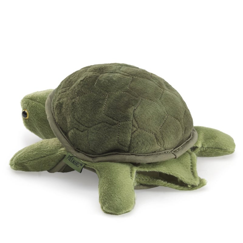 Folkmanis Baby Turtle Hand Puppet Green, 1 EA - Image 2