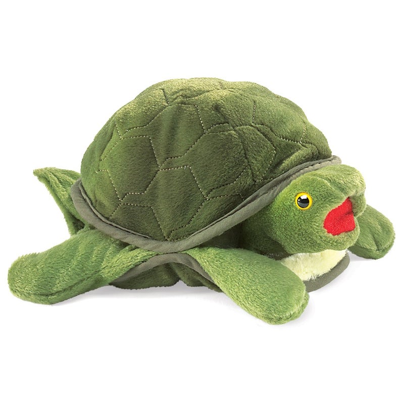 Folkmanis Baby Turtle Hand Puppet Green, 1 EA - Image 1