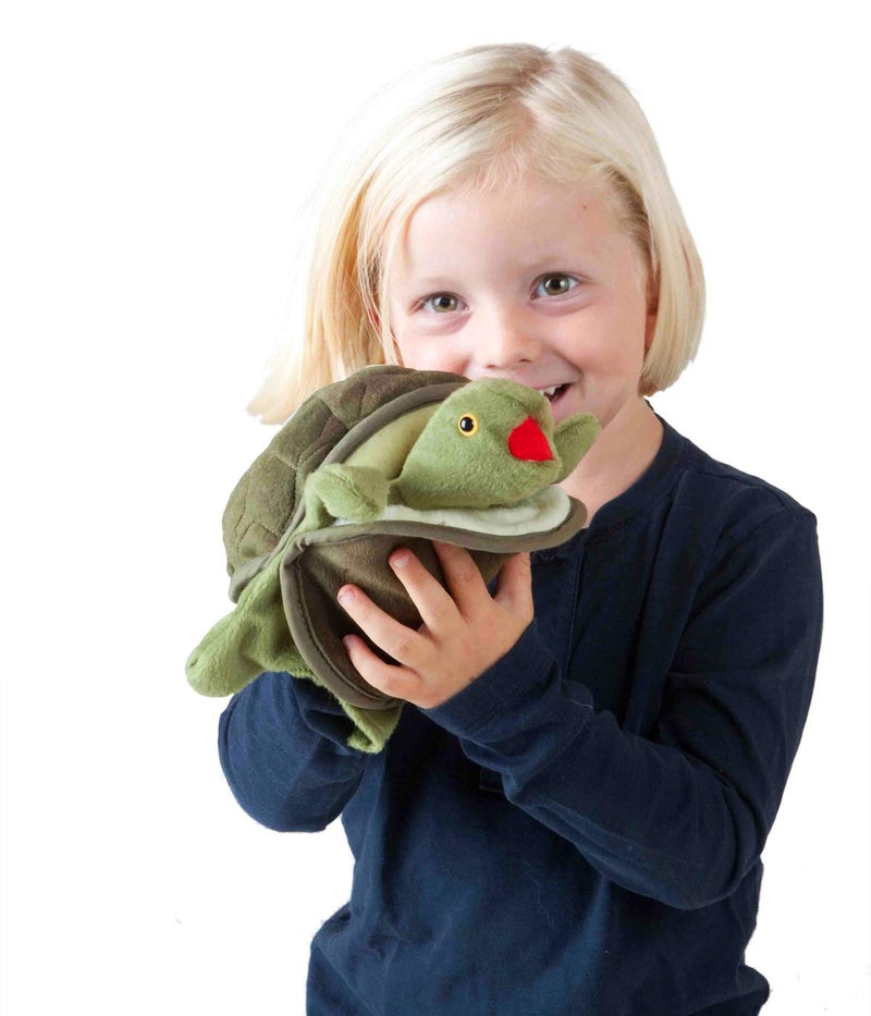 Folkmanis Baby Turtle Hand Puppet Green, 1 EA - Image 3