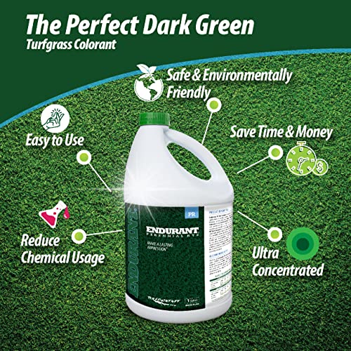 Endurant Turf Colorants - Perennial Rye Spray Green Grass Paint for Lawns - Revives Dry, Patchy Yards - Light Grass Hue - Easy to Use, Concentrated Turf Grass Dye - Covers Approx 10,000 Sq Ft - 1 Gal - Image 4