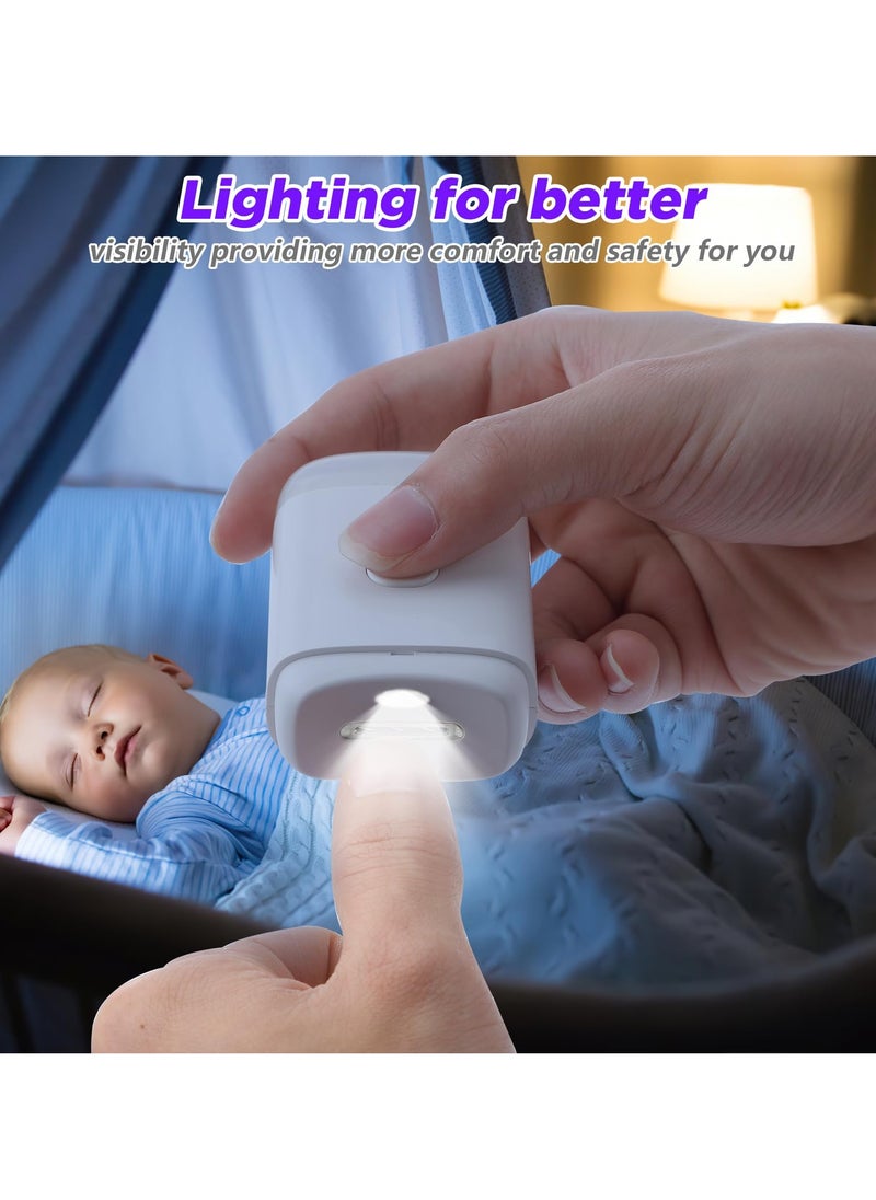 Captaintech Electric Nail Clipper and Trimmer with Light and Nail Scrap Storage - 2-in-1 Automatic Fingernail Cutter and File for Babies, Kids, and Adults.  - Image 2