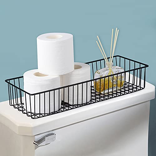 Wetheny Farmhouse Décor Metal Wire Organizer Storage Basket Bin(8 Pack)-Toilet Paper Storage-Organization and Storage for Bedroom, Bathroom, Kitchen Cabinets, Pantry, Laundry Room, Garage (Black) - Image 2