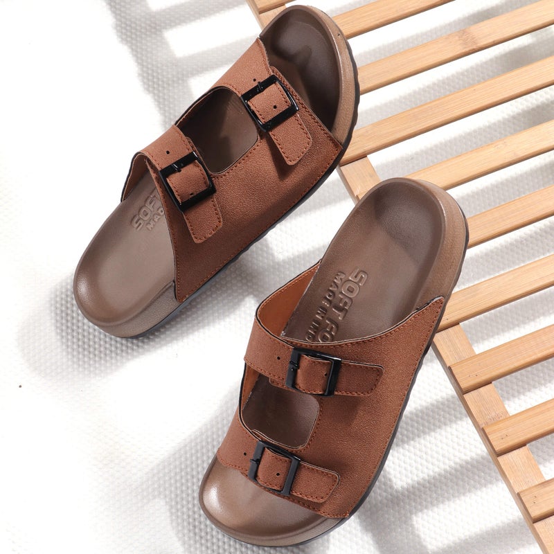 Face صنادل تان للرجال - Image 3