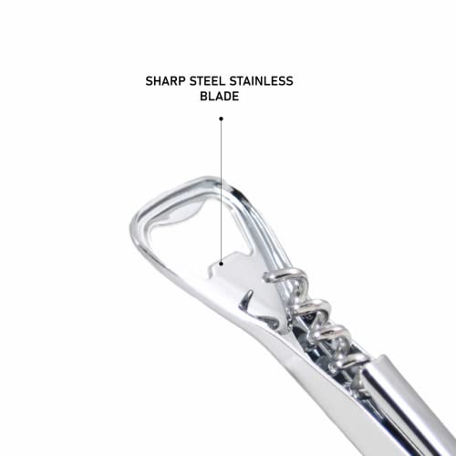 Freshome SS Bottle Opener for sodas, Cold Drinks & Beer, Bartools Bottle Can Opener 654 - Image 2