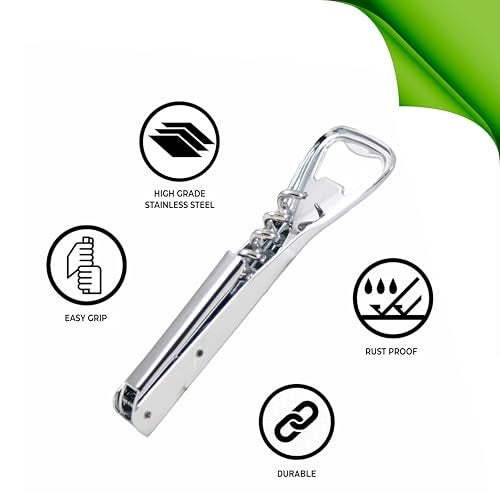 Freshome SS Bottle Opener for sodas, Cold Drinks & Beer, Bartools Bottle Can Opener 654 - Image 3