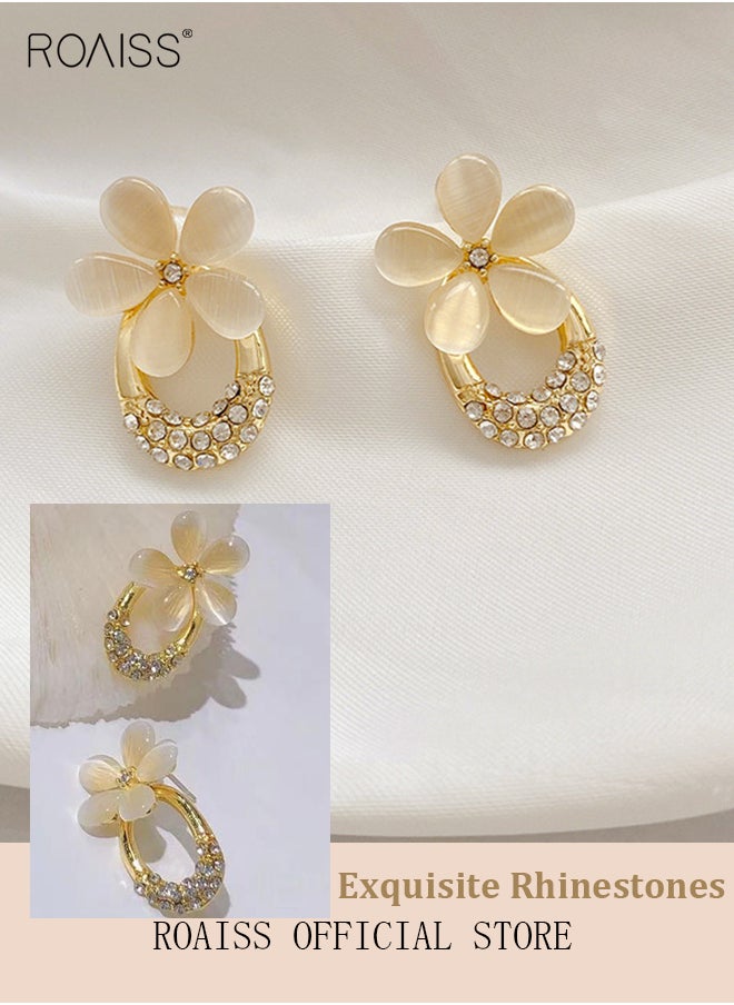 roaiss Women Earrings Stylish Design Simple and Versatile Highlight Personal Temperament and Charm Small Earrings  - Image 4