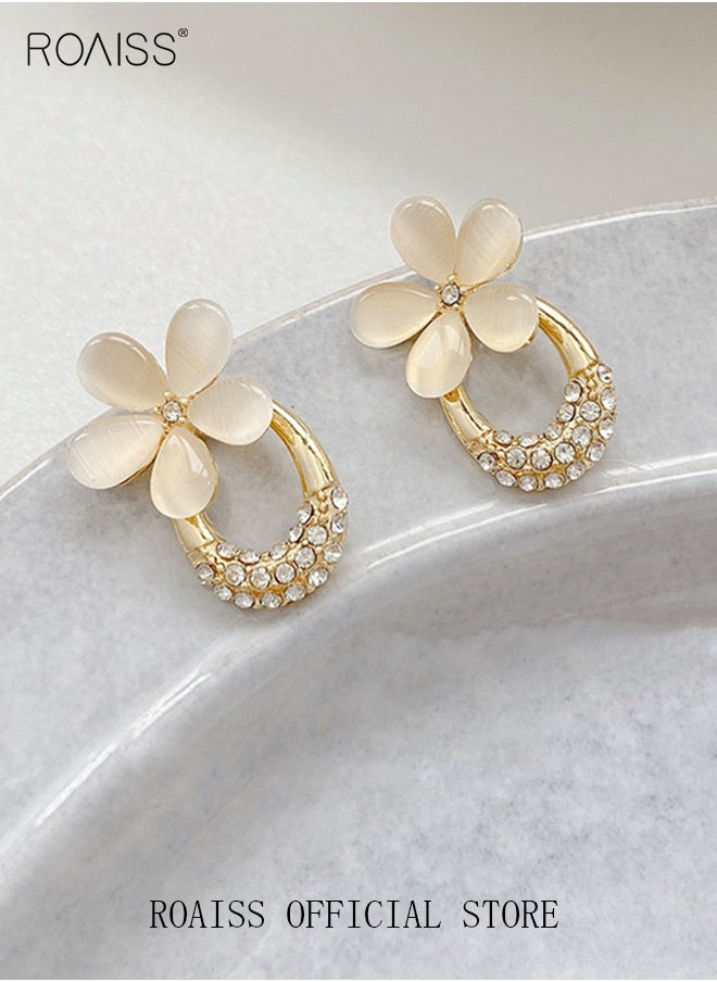 roaiss Women Earrings Stylish Design Simple and Versatile Highlight Personal Temperament and Charm Small Earrings  - Image 5