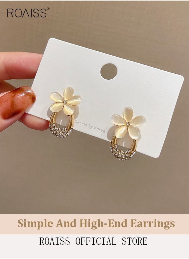 roaiss Women Earrings Stylish Design Simple and Versatile Highlight Personal Temperament and Charm Small Earrings  - Image 3