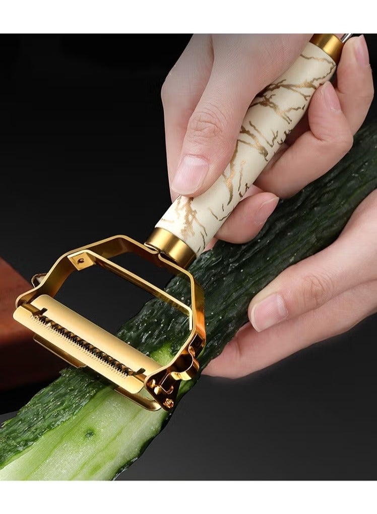 جيوستوس مقشرة من الفولاذ المقاوم للصدأ ، 18 × 8x2 سم ، ذهبية - Image 2