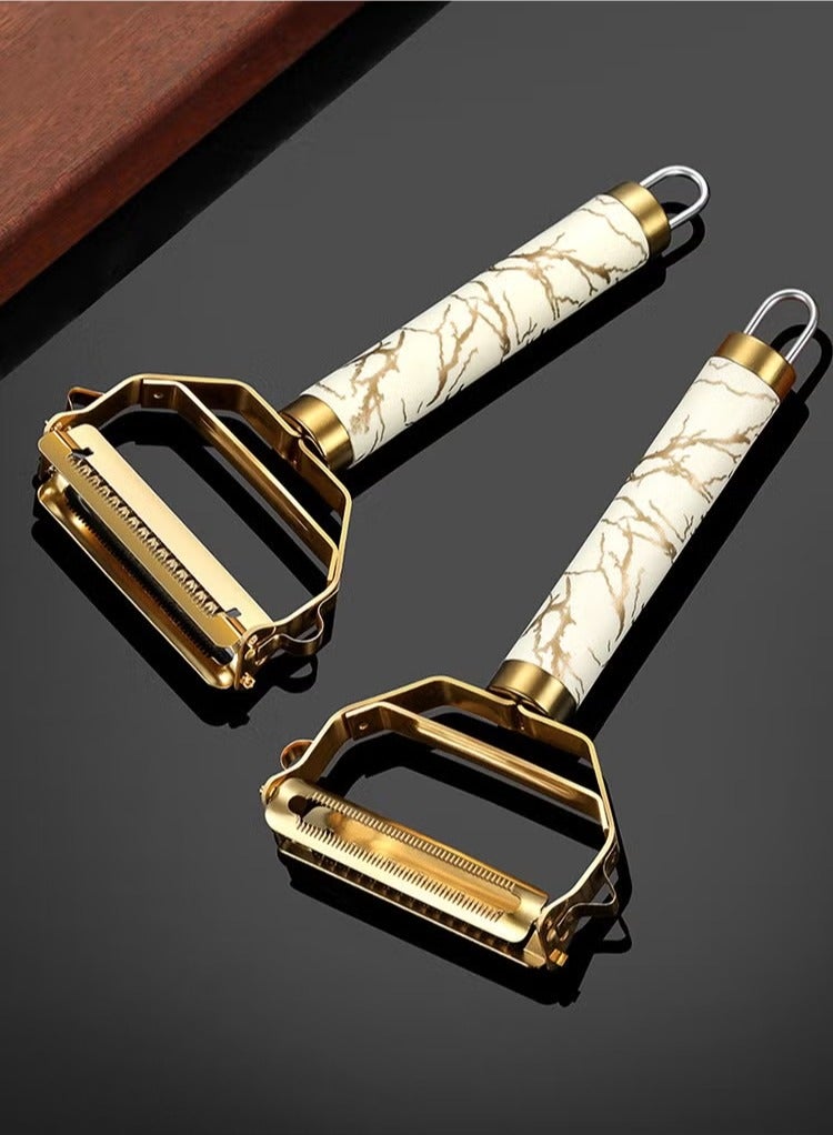 جيوستوس مقشرة من الفولاذ المقاوم للصدأ ، 18 × 8x2 سم ، ذهبية - Image 5