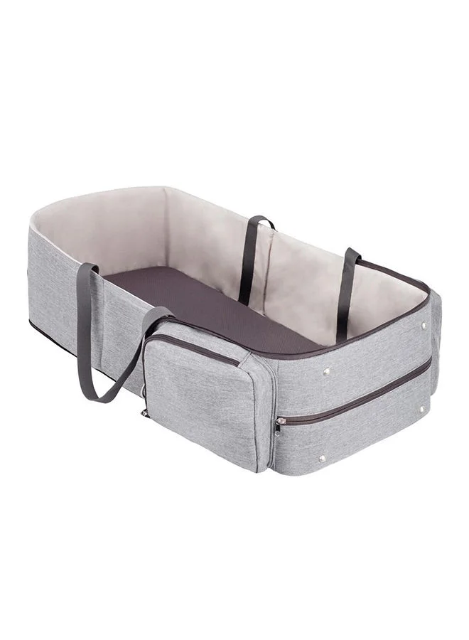 بيبي موف Travelnest Travel Cradle In Gray, Compact And Lightweight, Easy Setup, Comfortable Sleeping Surface, Breathable Fabric