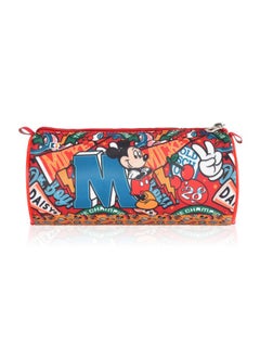 Kuber Industries Kuber Industries Round Pencil Pouch | Disney Mickey Boy Pencil Pouch for Kids | Multi-Purpose Travel Pouch | Stationary Holder | Travel Organizer | School Pencil Pouches | Geometry Box | Red  - Image 1