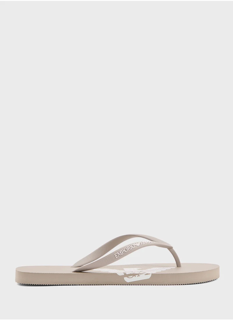 امبوريو ارماني Logo Beach Flip Flops