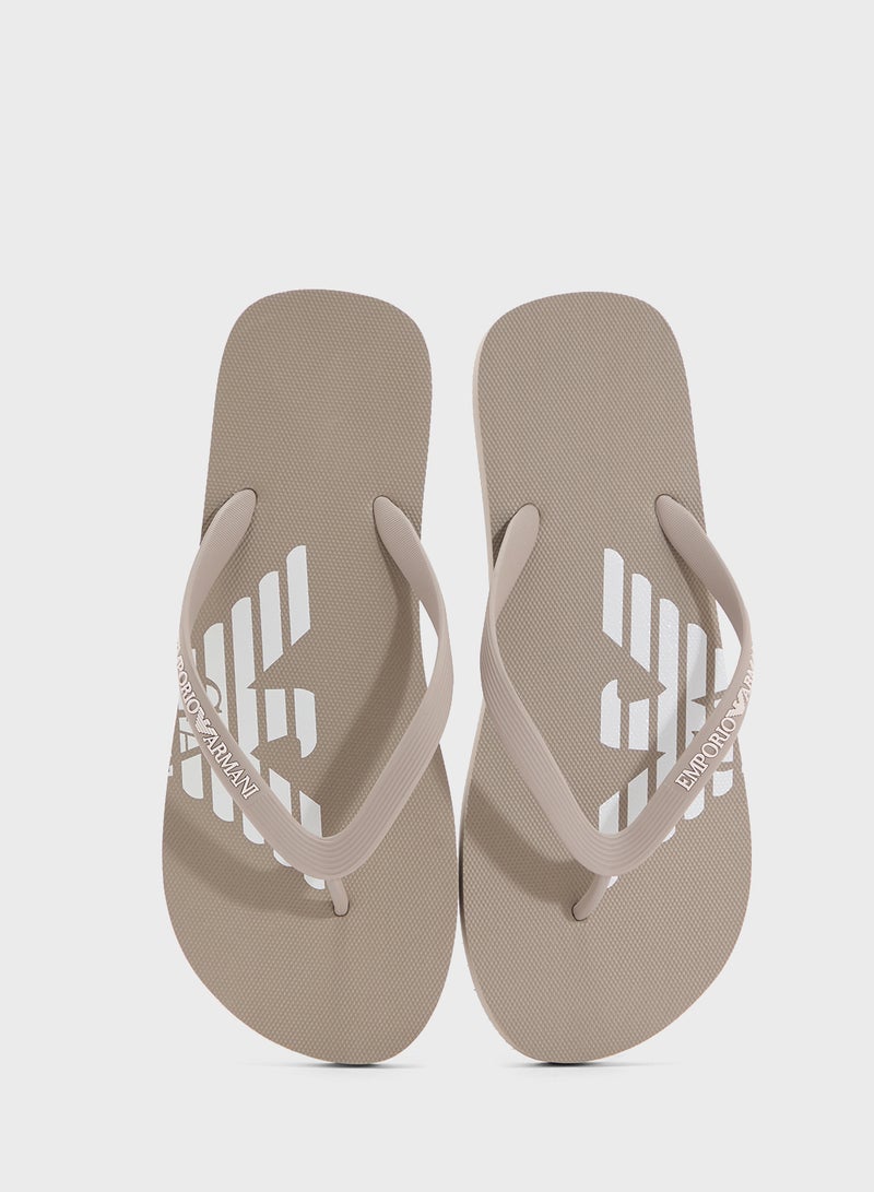 EMPORIO ARMANI Logo Beach Flip Flops  - Image 4