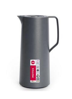 emsa EMSA German Thermos Motiva Grey with a luxurious cylindrical design, 1 liter capacity  - Image 1