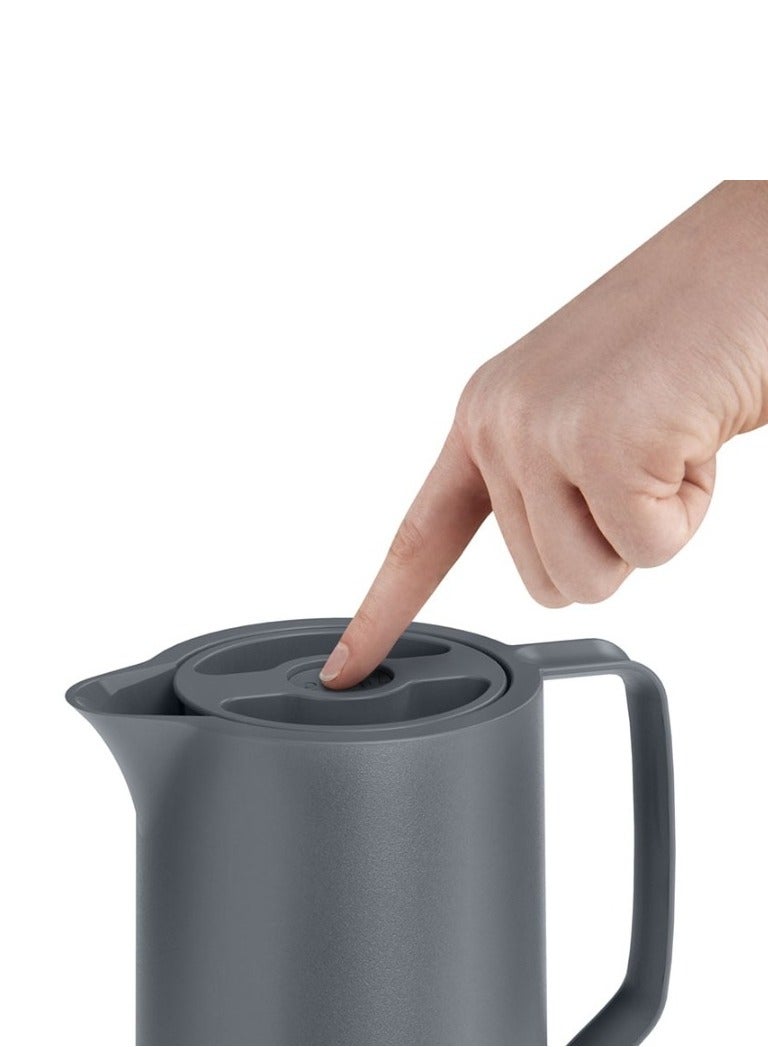 EMSA German Thermos Motiva Grey with a luxurious cylindrical design, 1 liter capacity - Image 4