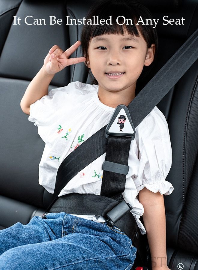 DUNISO 2PCS Seatbelt Adjuster for Kids Car Seatbelt Adjuster with Safety Clips and Adjustment Strap Car Seat Accessories for Childs Adults Shoulder Neck Comfort and Travel Driving Protection-Blue  - Image 2