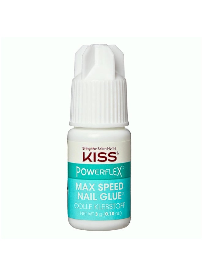KISS PowerFlex Maximum Speed Nail Glue for Press On Nails, Super Strength Flex Formula Nail Adhesive, Includes One Bottle 3g (0.10 oz.) with Twist-Off Cap & Nozzle Tip Squeeze Applicator - Image 4