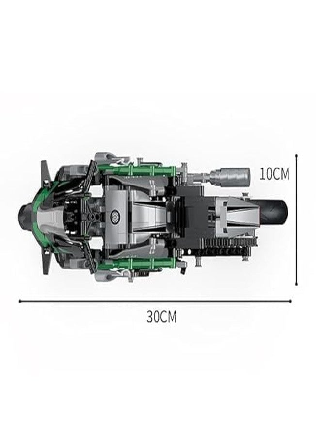 مجموعة مكعبات بناء دراجة نارية سباق من CIRBOX Technic – 589 قطعة، طقم نموذج دراجة موتوكروس يمكنك تركيبه بنفسك | لعبة بناء STEM للأطفال والكبار (من عمر 6 سنوات فما فوق) - Image 3