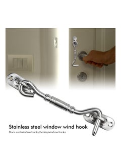 Y&D SYOSI Gate Hook Eye Latch, 2 Pcs 4 Inch Barn Door Lock and Stainless Steel Swivel Window Lock, Brace Silent Holder with Mounting Screws for Garage, Garden Gates, Closet Shed  - Image 3