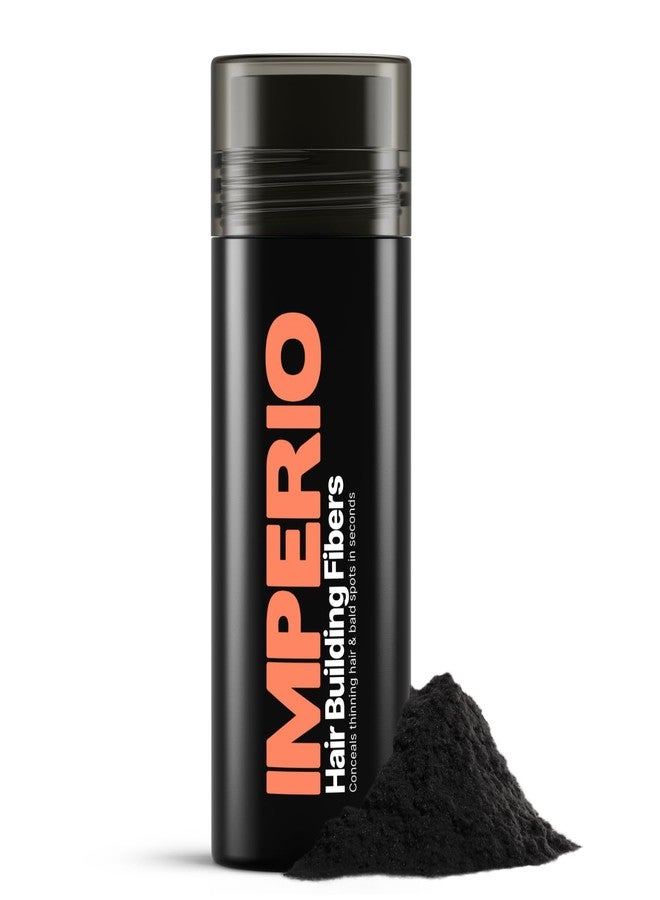 IMPERIO Hair Building Fibers for Thinning Hair - 26g Premium Hair Fibers for Women & Men in Hairdresser Quality - Hair thickening in less than 20 seconds (Black) - Image 1