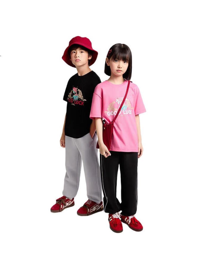 Annil Kids' Round Neck Short Sleeve T-Shirt Summer New Pure Cotton Sports Leisure Quick-Drying Breathable - Image 2