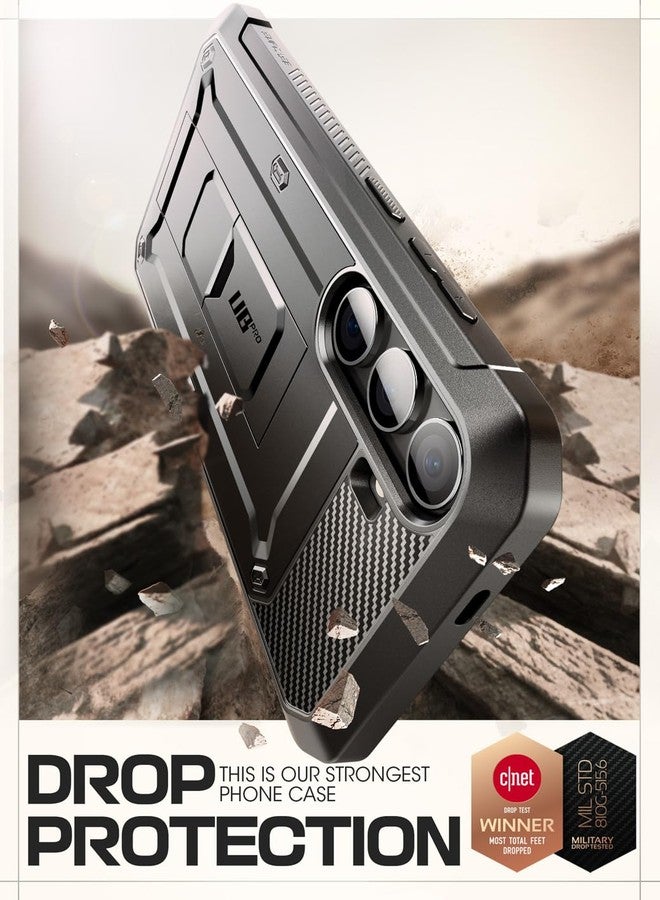 SUPCASE Unicorn Beetle Pro for Samsung Galaxy S24 Plus Case with Stand [2 Front Frames] [Built-in Screen Protector & Belt-Clip] [Military-Grade Protection] Phone Case for Galaxy S24 Plus, Black - Image 3