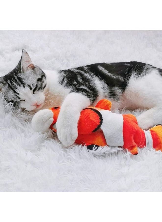 Neostyle Electric Moving Fish Cat Toy Orange White