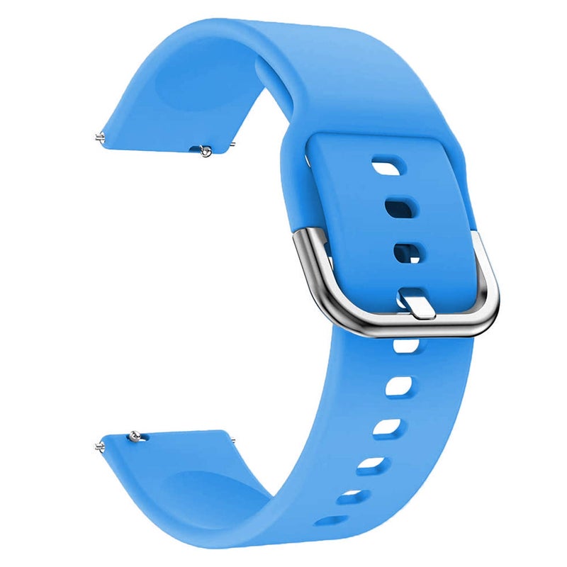 Wonlex Universal Silicone Watch Band Replacement, 20mm Soft Straps Compatible with Gizmo Watch/Samsung Galaxy Watch Active/42mm/Gear Sport/HUAWEI Watch/TicWatch Bands(Blue) - Image 1